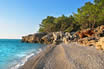 Wild Beach With Trees Near Antalya