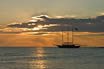 Yacht And The Sunrise In Kemer Antalya