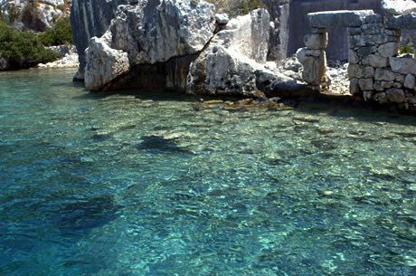 Orasul scufundat din kekova antalya foto